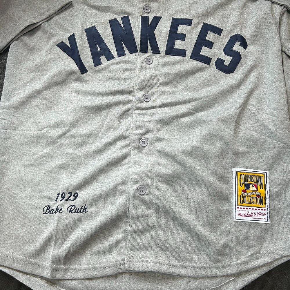 MITCHELL and NESS 1929 NY YANKEES BABE RUTH Men's JERSEY Sz M,L,XL,2X,3X NWT - Picture 4 of 7